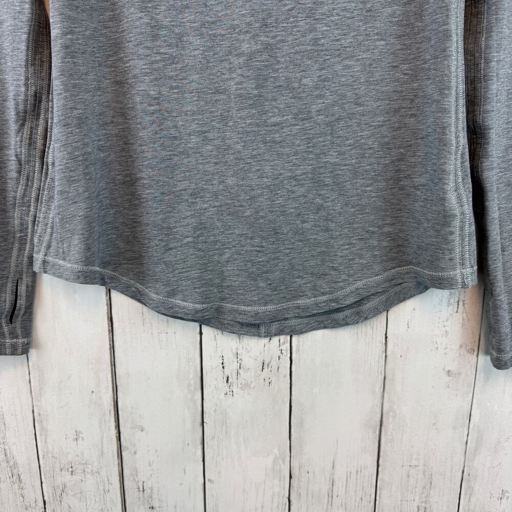 Lululemon Heathered Medium Grey Karma Long Sleeve Slim Top Vitasea W3B53S Size 6 - Picture 5 of 13